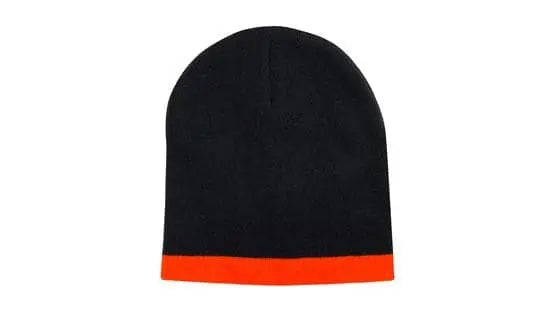 Headwear Acrylic Two Tone Roll Down Beanie X12 - 4188 Metro Workwear.